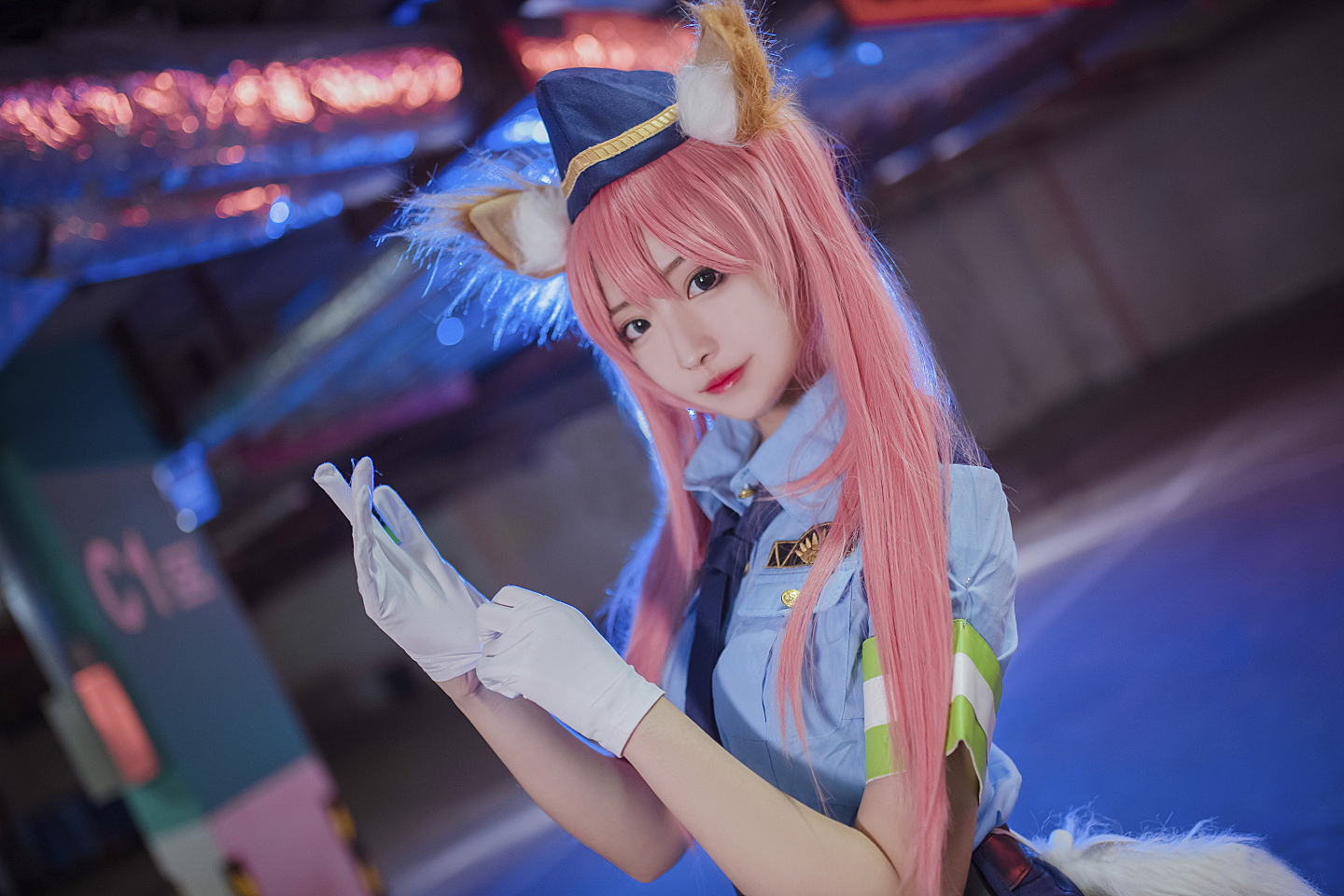 玉藻前女警cosplay