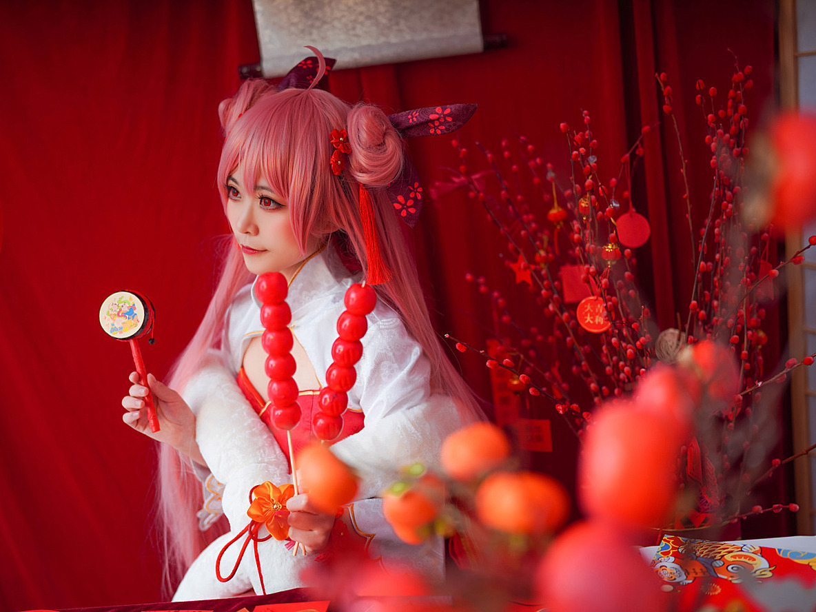 《约会大作战》五河琴里 新年旗袍cosplay