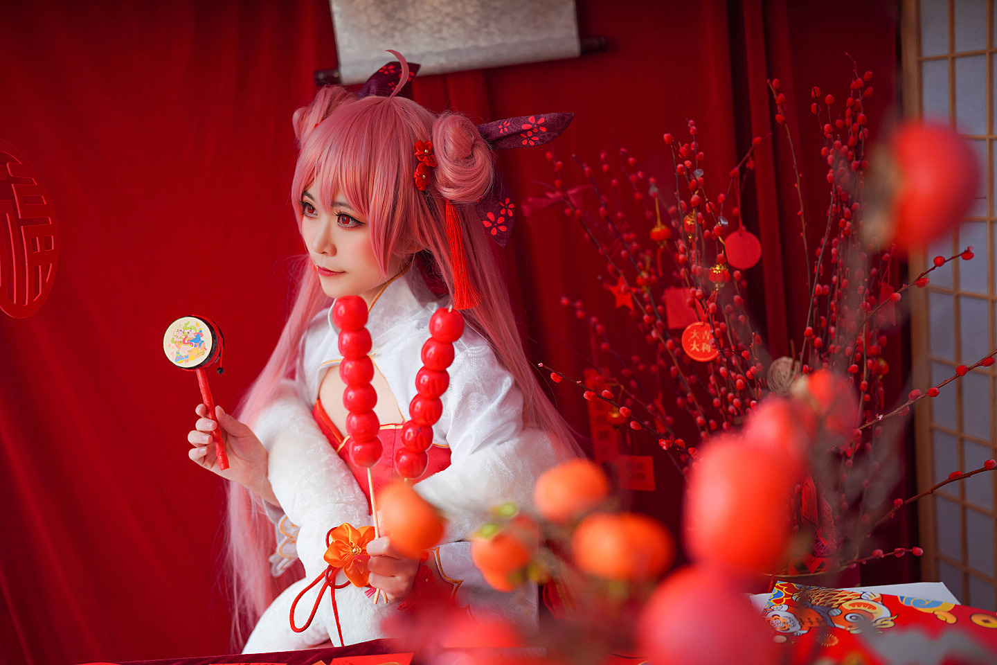 《约会大作战》五河琴里 新年旗袍cosplay