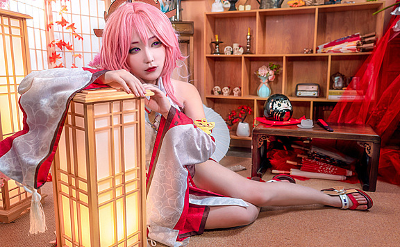 《原神》八重神子 怪獣要努力变强 Cosplay