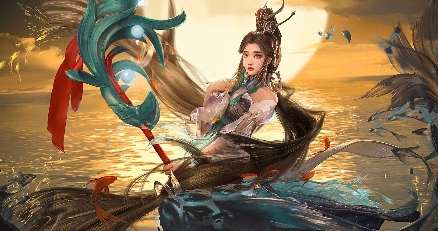 王者荣耀 大乔 白鹤梁神女 cosplay