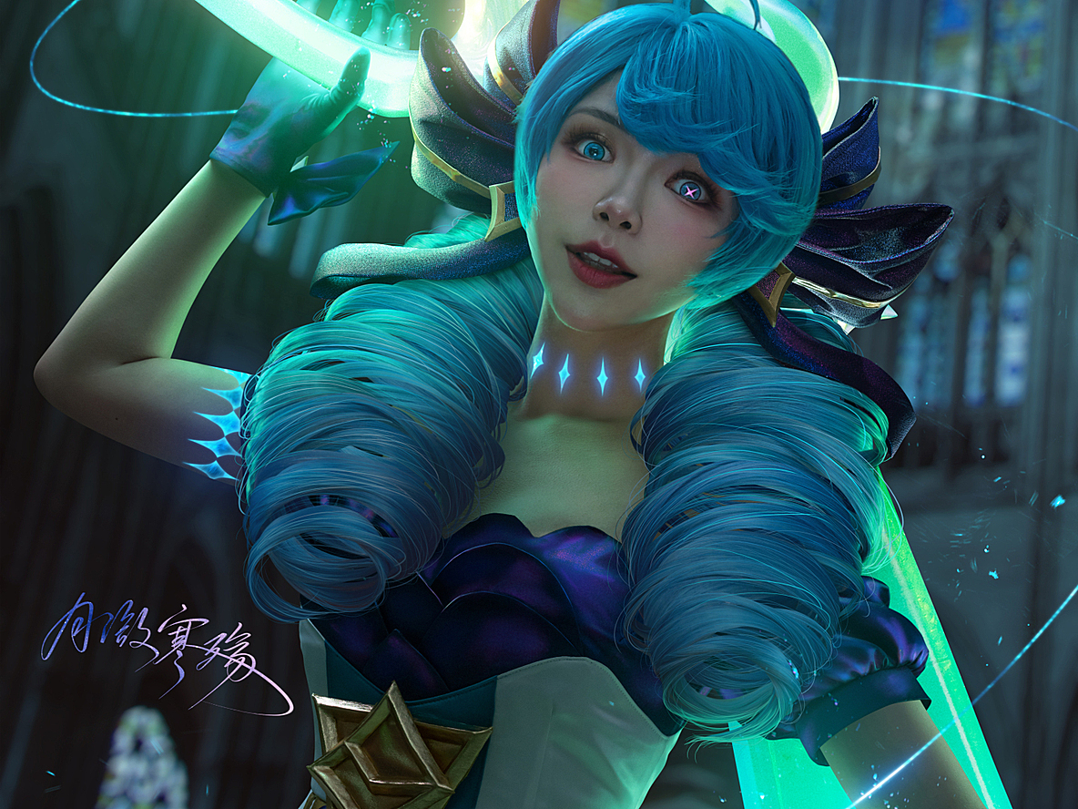 【英雄联盟】灵罗娃娃 格温 cosplay