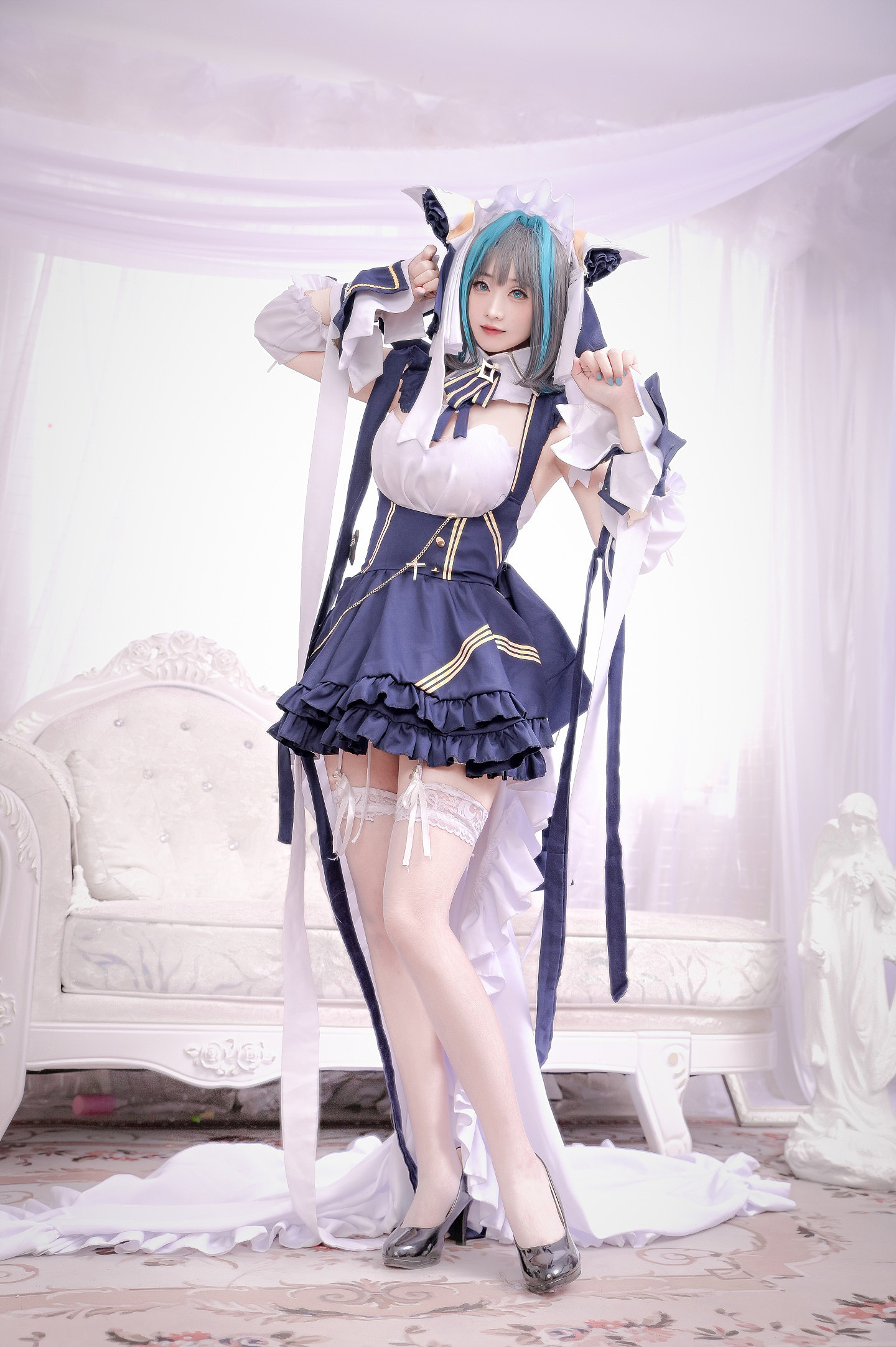 柴郡cosplay，柴郡才不是猫呢！虽然是像猫一样可爱～