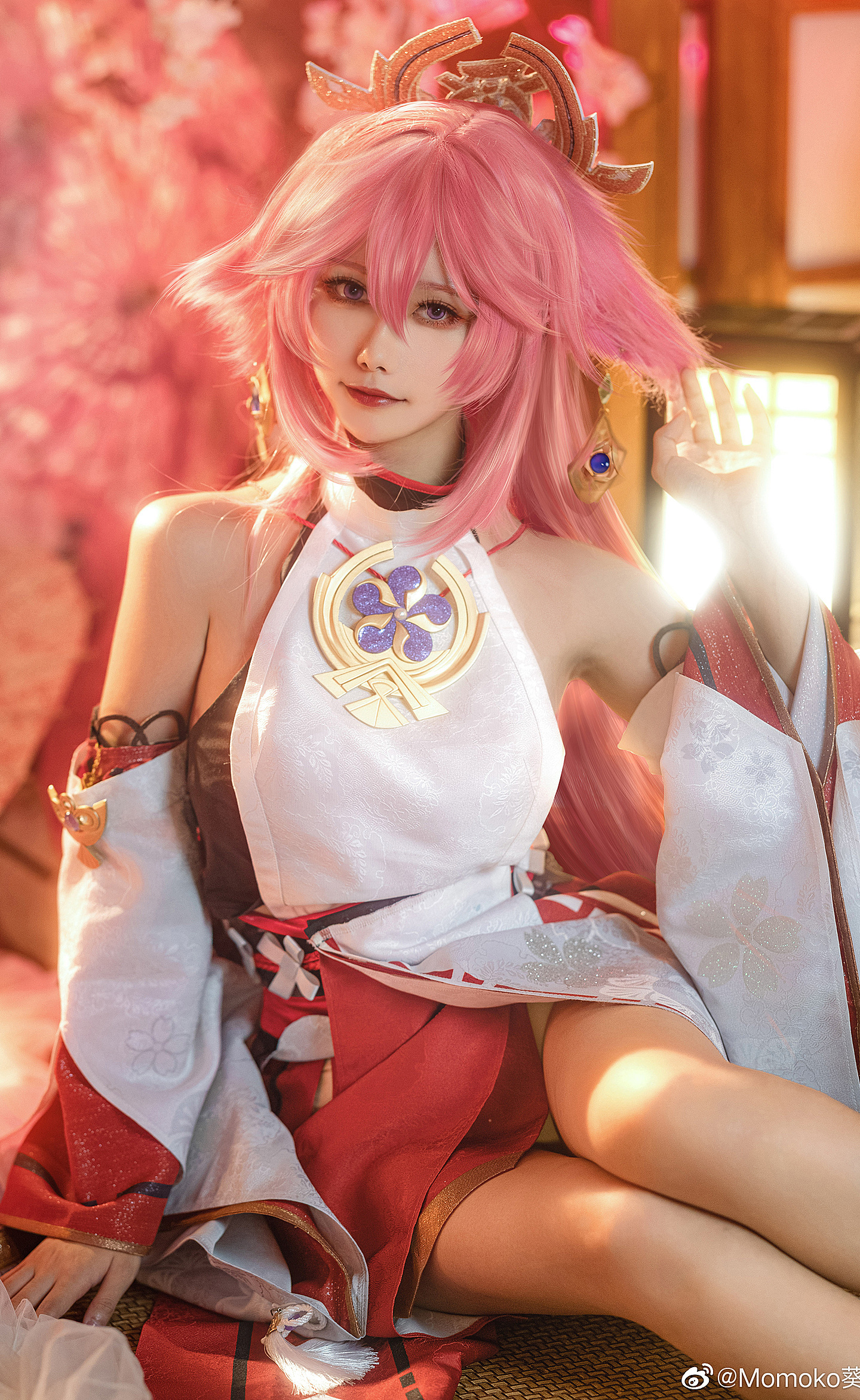 狐狸小姐《原神》八重童子 cosplay欣赏