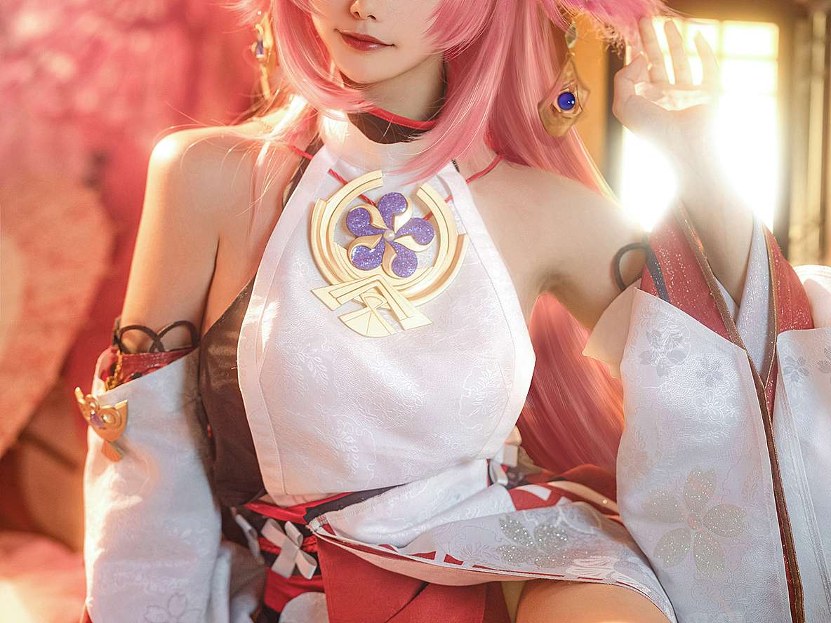 狐狸小姐《原神》八重童子 cosplay欣赏
