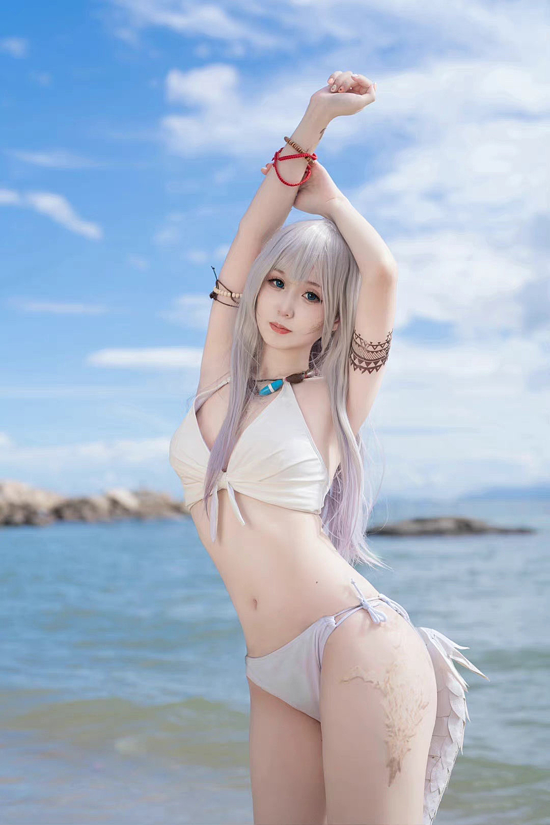 《最终幻想14》龙娘cosplay