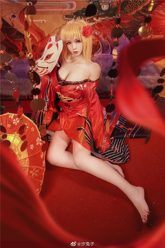 【cos正片】《Fate/GrandOrder》尼禄和服cosplay欣赏
