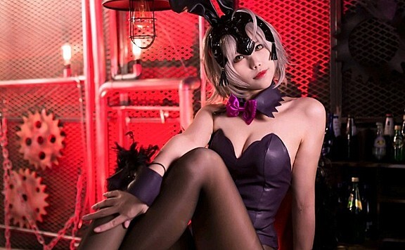 黑贞德兔女郎装cosplay