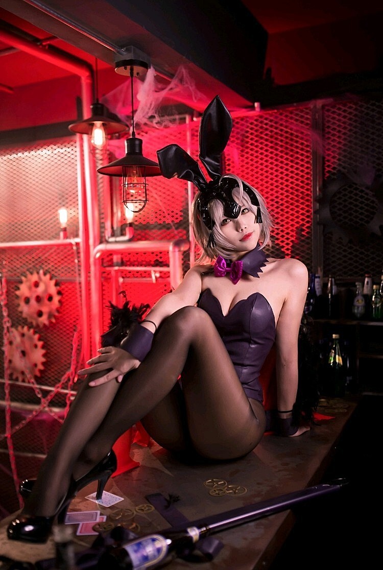 黑贞德兔女郎装cosplay