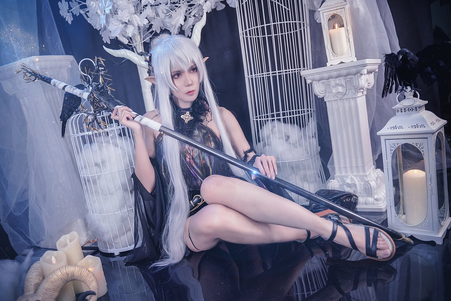 明日方舟 闪灵静谧午夜cosplay